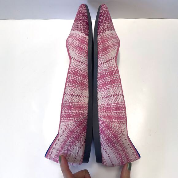 ROTHY'S NWOT Rare Breast Cancer Plaid Pointed Flats in Pink Size 11.5 - Picture 7 of 12